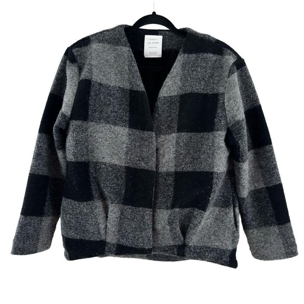 Plaid Black and Gray Women's Jacket